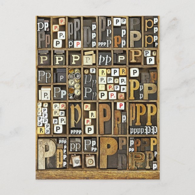 Letter P Postcard (Front)