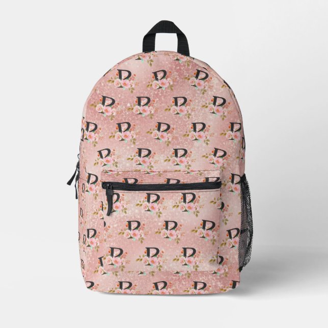 Letter P Printed Backpack (Front)