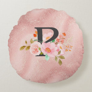 Letter P Round Pillow