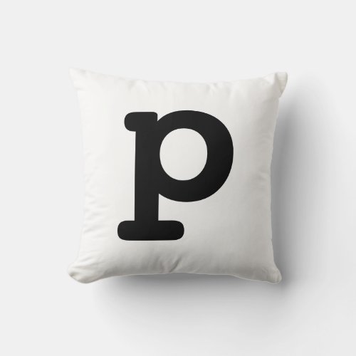 Letter P Throw Pillow