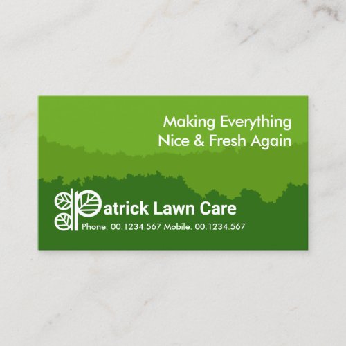 Letter_P Your Name Green Garden Layers Business Card
