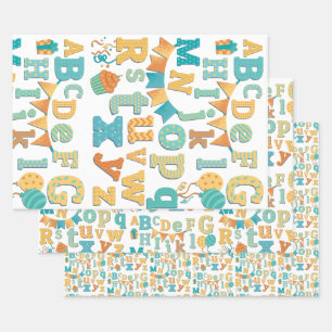 Letter Party Wrapping Paper Sheets