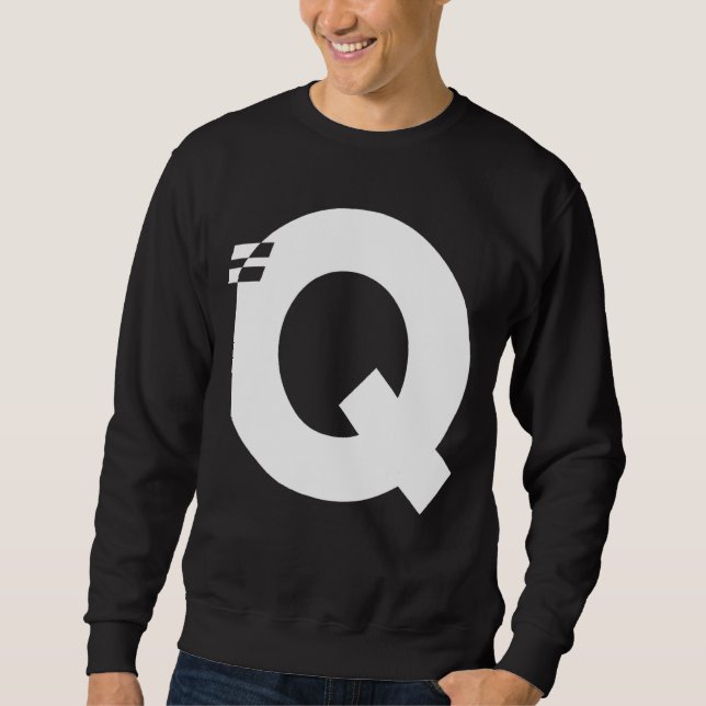 Letter Q Alphabet Initial Monogram Sweatshirt (Front)