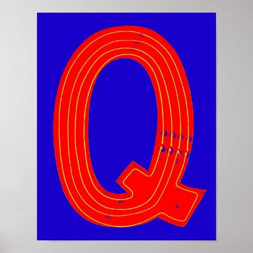 Letter Q Alphabet Photography Poster