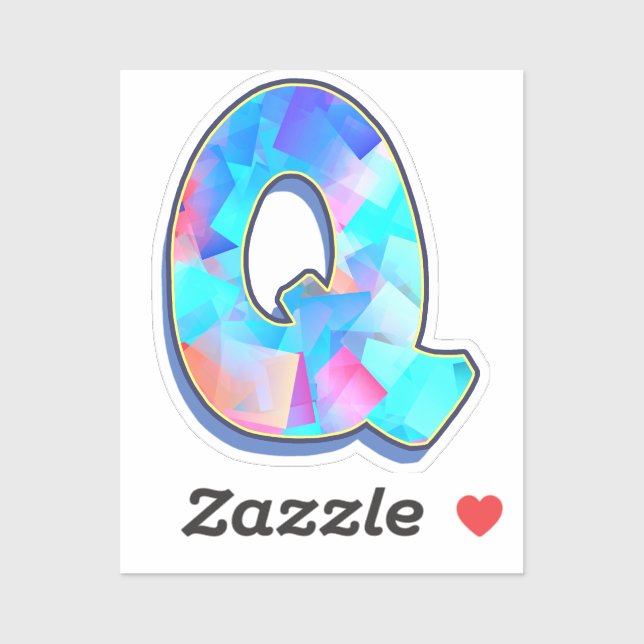 Letter Q - Color Mix Sticker (Sheet)
