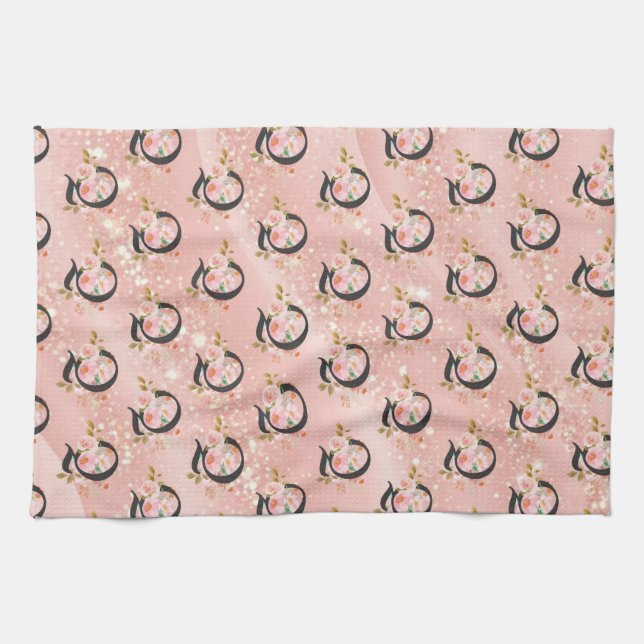 Letter Q Kitchen Towel (Horizontal)