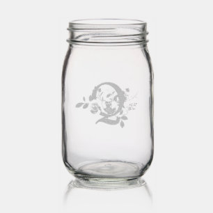 Letter Q Mason Jar