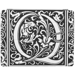 Letter Q Medieval Monogram Art Nouveau iPad Smart Cover