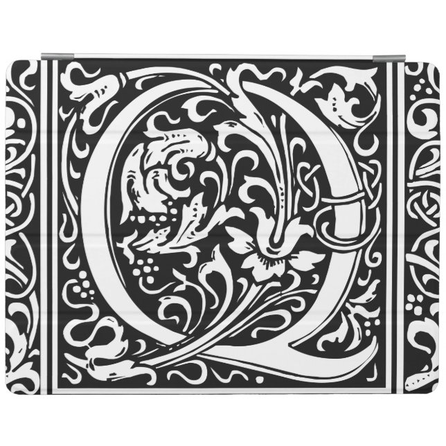 Letter Q Medieval Monogram Art Nouveau iPad Smart Cover (Horizontal)
