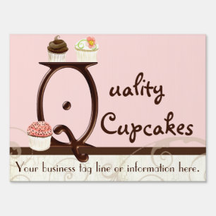 Letter Q Monogram Dessert Bakery Business Signage