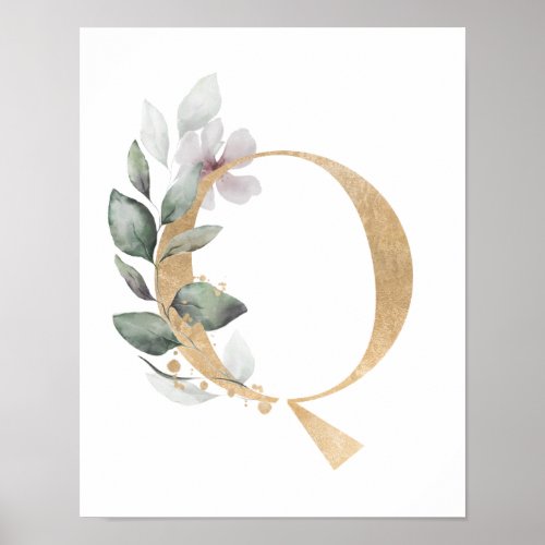 Letter Q Monogram Poster