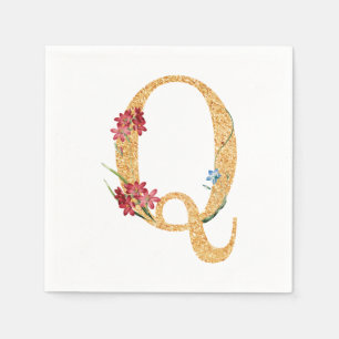 Letter q napkins