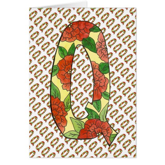 Letter Q note card (Front)