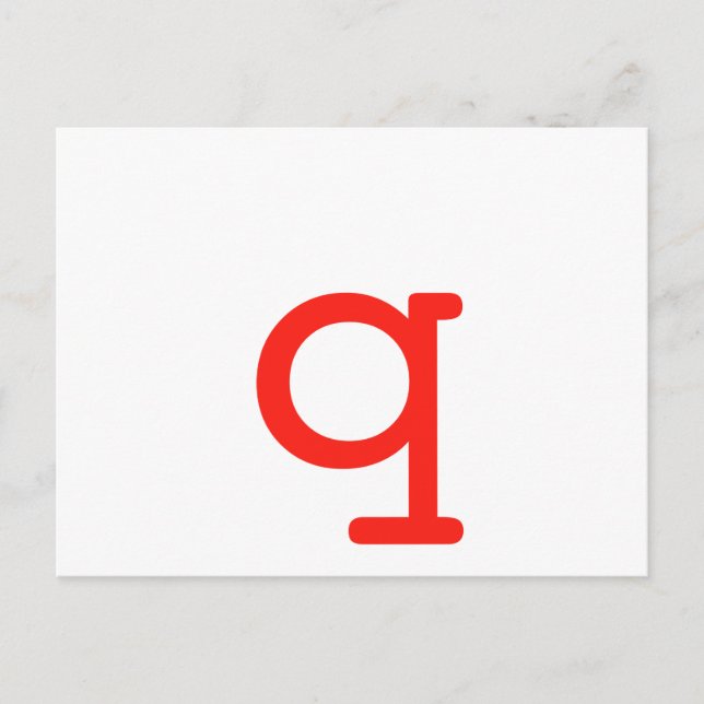 Letter q postcard (Front)
