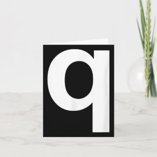Letter Q Shirt Lower Case Alphabet  Card