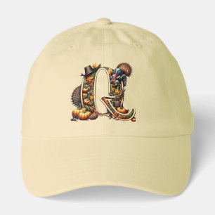 Letter Q Thanksgiving style turkey Hat