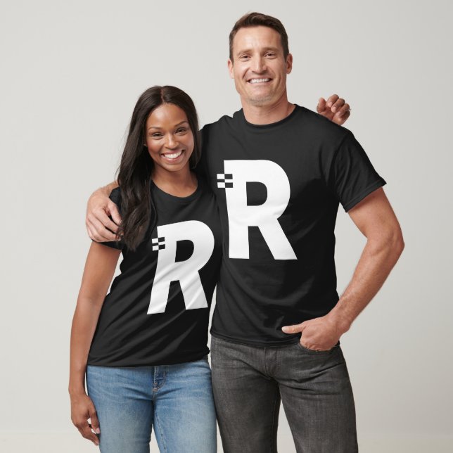 Letter R Alphabet Initial Monogram  T-Shirt (Unisex)