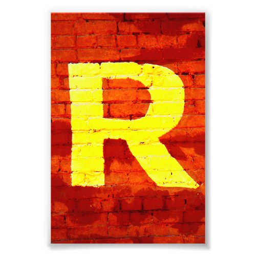 Letter R Alphabet Photography Photo Print