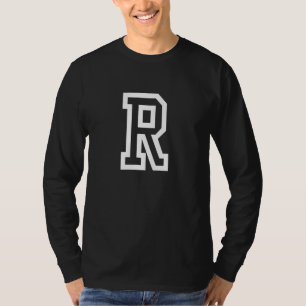 Letter R bold outline in white small T-Shirt