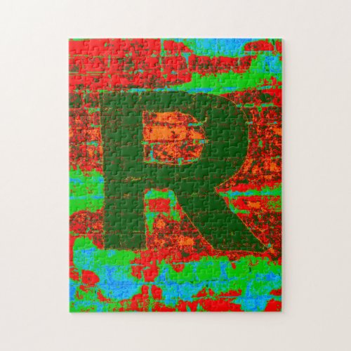 Letter R Building Ad Alphabet Photography Jigsaw Puzzle