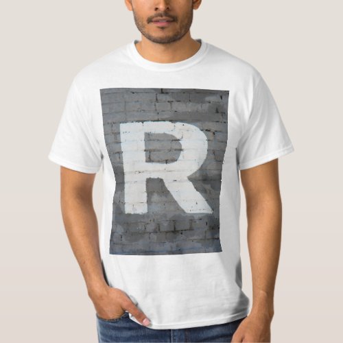 Letter R Building Ad Alphabet Photography T_Shirt