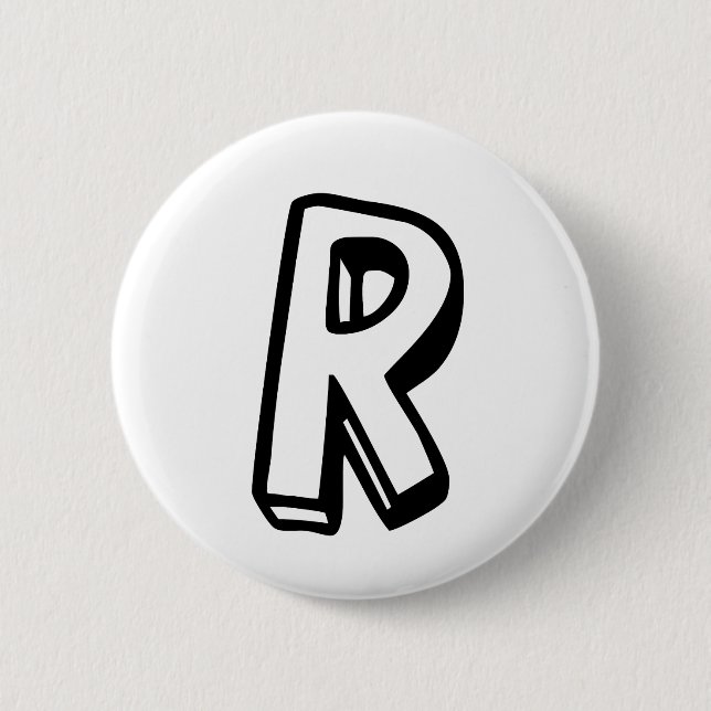 Letter R Button (Front)
