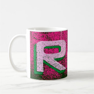 Letter r coffee mug