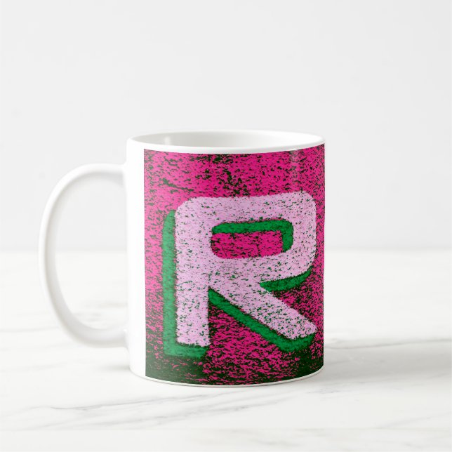 Letter r coffee mug (Left)