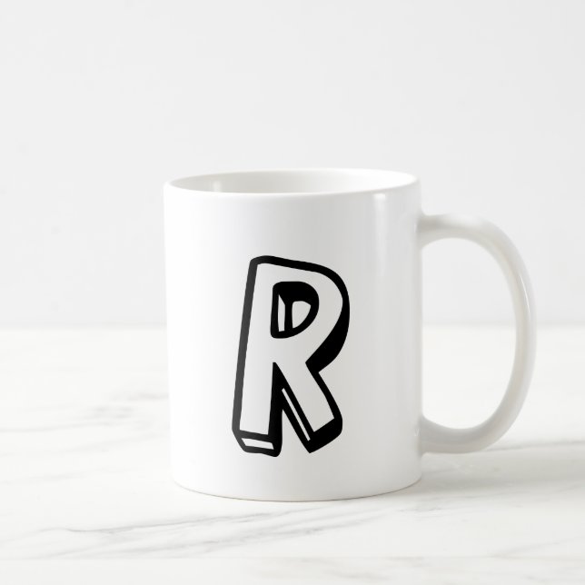 Letter R Coffee Mug (Right)