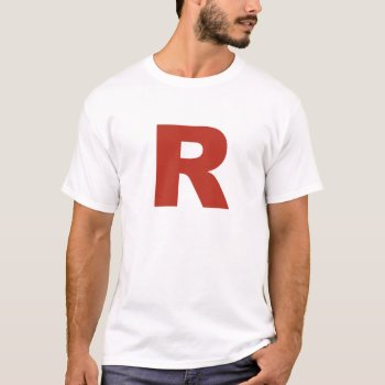Letter R Cosplay Shirt by Cosplay_Shirts at Zazzle