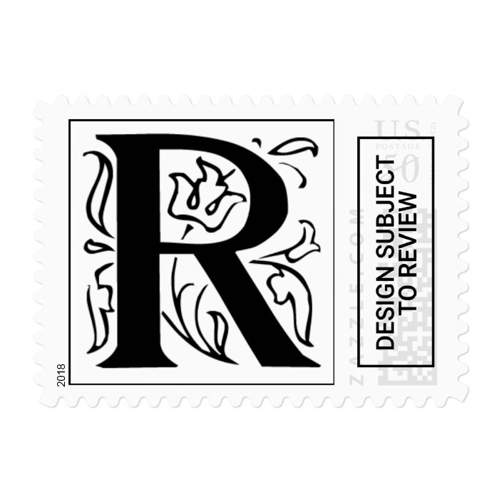 Letter R Fancy Initial Postage Stamps Zazzle Com