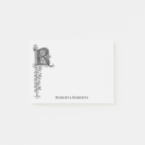 Letter R first letter personalized Post_it Notes