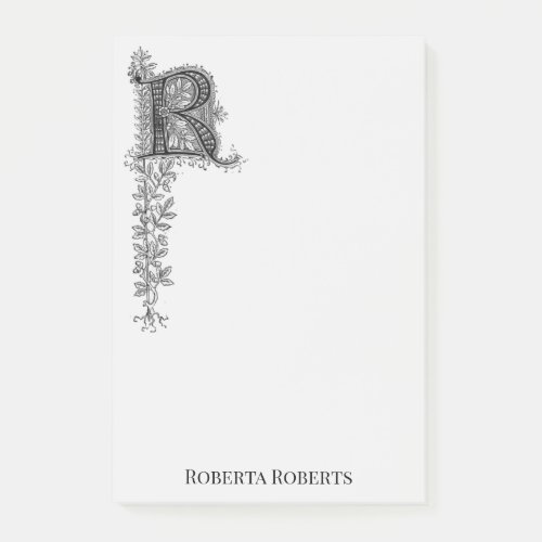 Letter R first letter personalized Post_it Notes