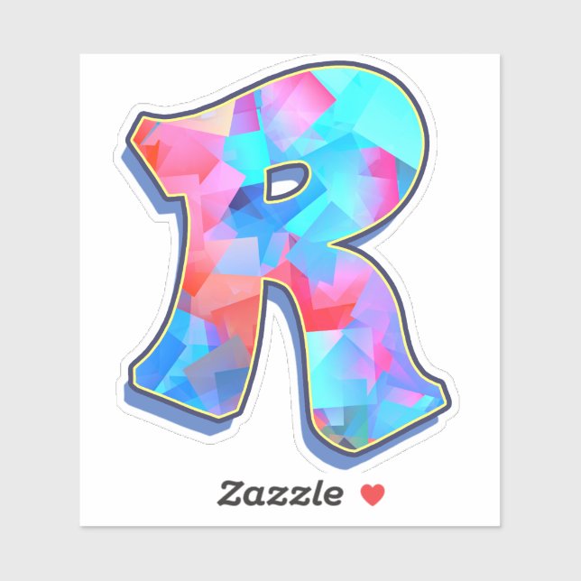 Letter R_ Graffiti Alphabet Letters Sticker (Sheet)