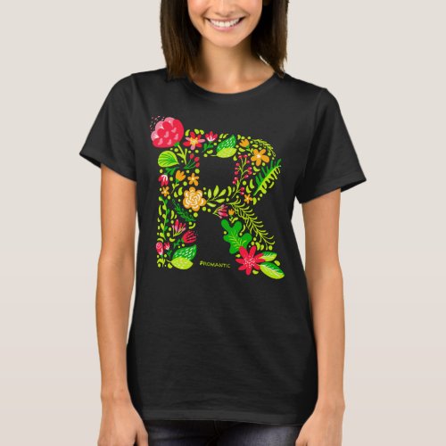 Letter R in Flowers T_Shirt