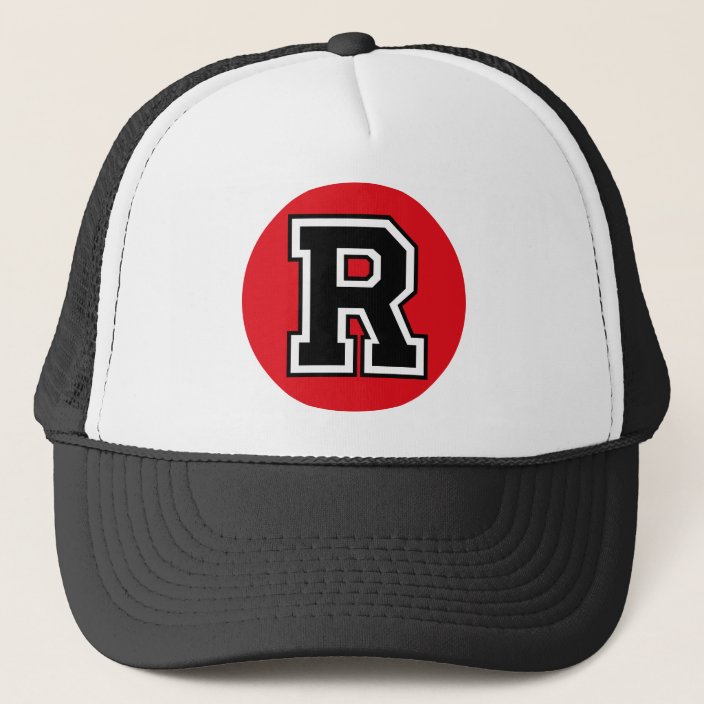 baseball cap with letter r