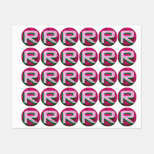 Letter r labels