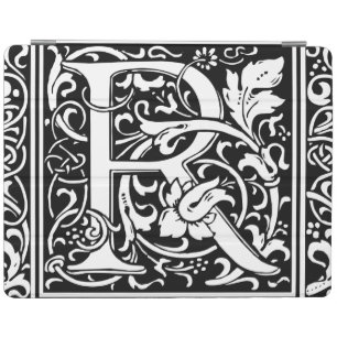 Letter R Medieval Monogram Art Nouveau iPad Smart Cover