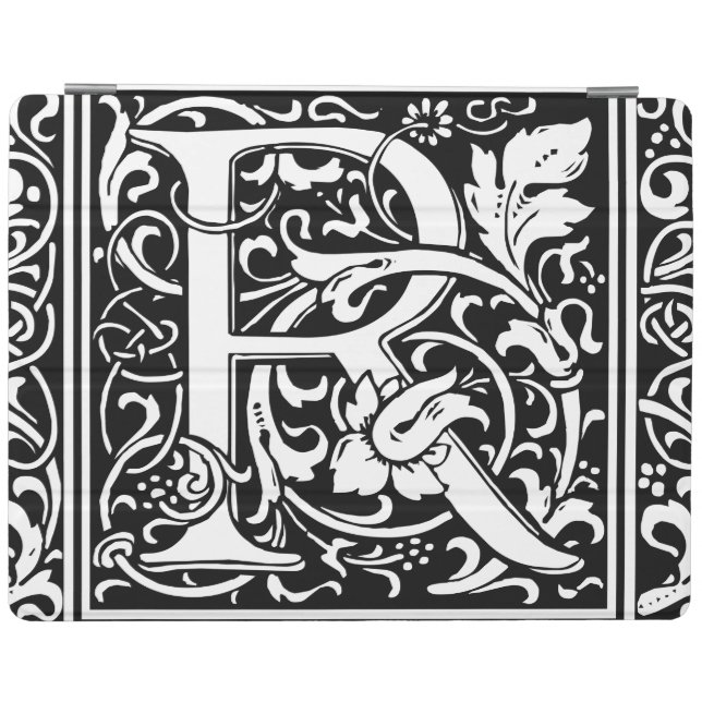 Letter R Medieval Monogram Art Nouveau iPad Smart Cover (Horizontal)