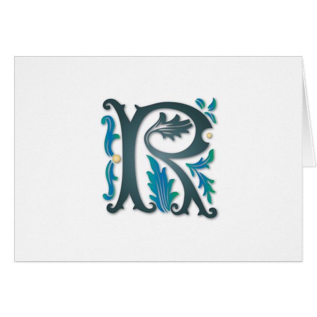 Letter R Monogram Cards (Front Horizontal)