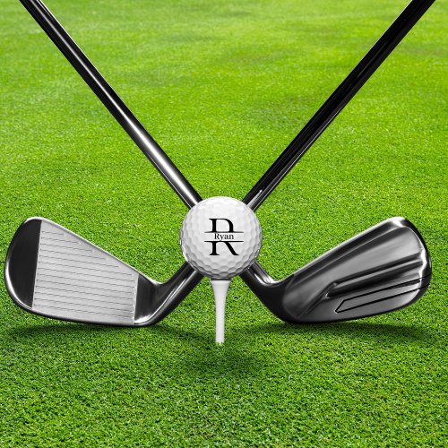 Letter R Monogram Custom Name Golf Balls