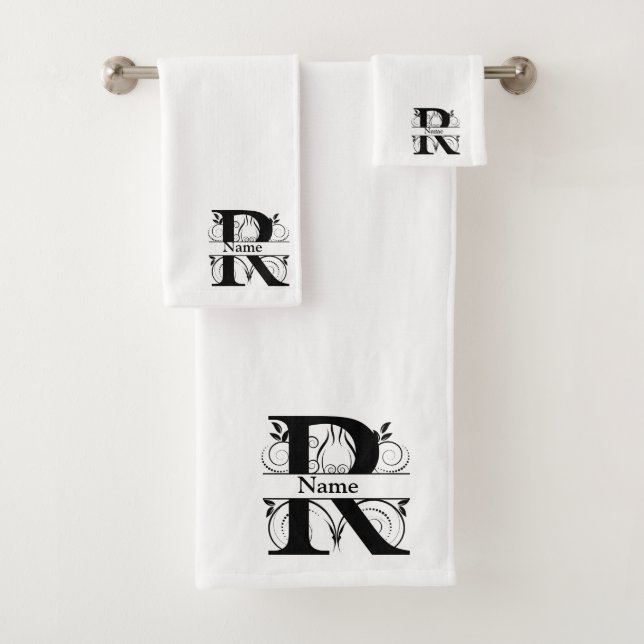 Letter R Monogram Initial Bath Gift Set (Insitu)