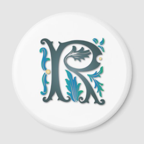 Letter R Monogram Magnet