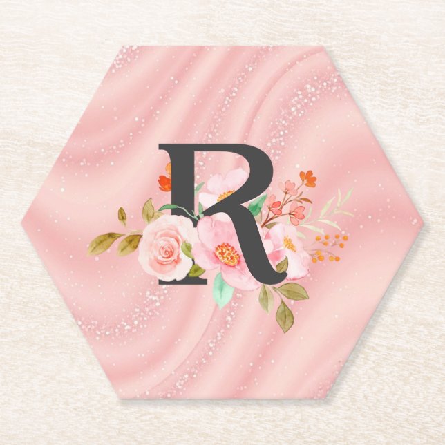 Letter R Paper Coaster (Front)