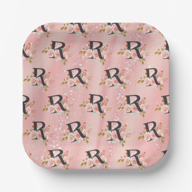 Letter R Paper Plates (Front)