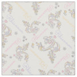 Letter R Rhiannon custom name pastel fabric