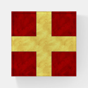 Letter R Romeo Nautical Maritime Signal Flag Paperweight