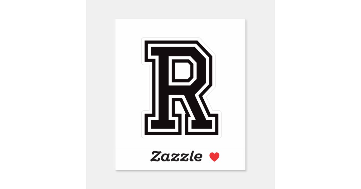 Letter H sporty college font alphabet Sticker