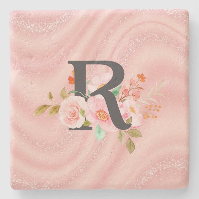 Letter R Stone Coaster (Front)