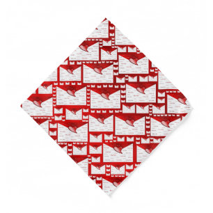 letter, red, white, heart, gift, love, i + love  bandana